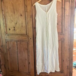 Lacausa size small ivory wide leg jumpsuit